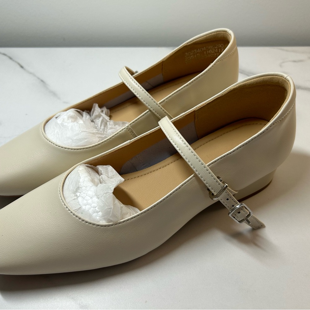 Elegant Cream Mary Jane Shoes